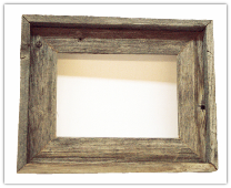 old weathered barnwood picture frame