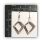 diamond shape earrings made from caribou antler